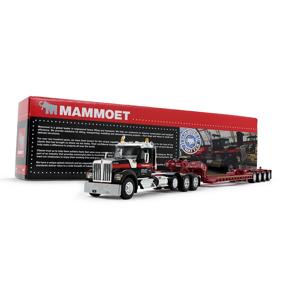 DCP 1:64 *MAMMOET* Kenworth W990 Day Cab HEAVY HAUL w/LOWBOY Trailer *NIB*