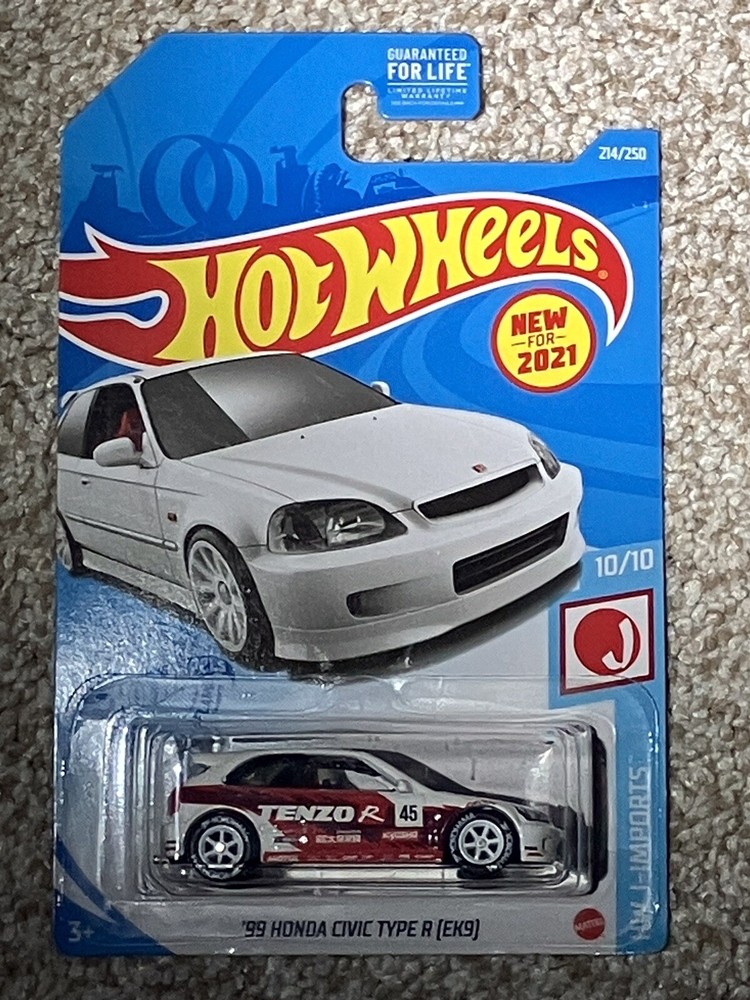 1/64 Custom Hot Wheels 1999 HONDA CIVIC TYPE R (EK9) w/real riders TENZO Custom
