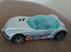 Hot Wheels Golden Arrow Silver With Flames 2002