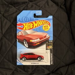 2017 HOT WHEELS 1988 Honda CR-X Car Red HW NightBurnerz Silver Rims