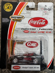 2001 MATCHBOX COLLECTIBLES COCA-COLA COLLECTION 1994 DODGE VIPER RT/10 BLACK