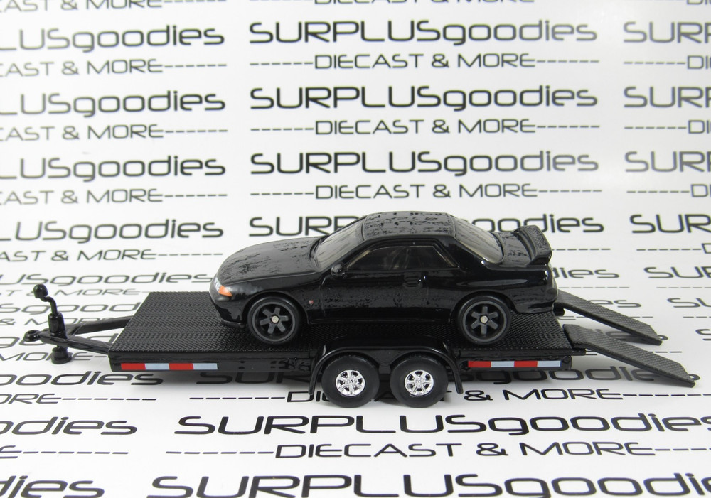 Hot Wheels 1:64 LOOSE Track Day: Black NISSAN SKYLINE GTR (BNR32) w/Car Trailer