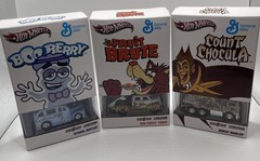 Hot Wheels General Mills Count Chocula, Fruit Brute, Boo Berry Red Line Club Lot