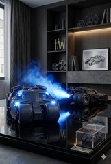 1:24 Batmobile Tumbler Diecast Car Toy Lights Sound Spray Gift Kids
