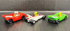 3 Aviva Diecast, 1 SNOOPY RACE CAR / 2 WOODSTOCK RACE CARS (Peanuts Gang)