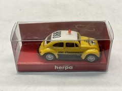 Herpa 1:87 VW Bug Kafer Yellow ADAC Strassenwacht diecast, NIB, RARE