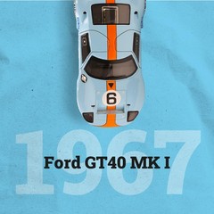 Classic 1:43 American GT40 MK 1 1967 Diecast Car – Collectible Legendary Vint…