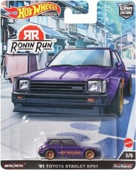 Hot Wheels 1:64 Car Culture ’81 Toyota Starlet KP61 Diecast Car HCK11 Ronin Run