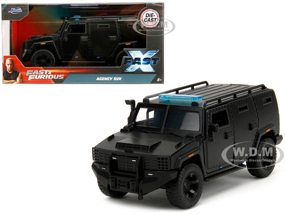 AGENCY SUV MATT BLACK “FAST X” “FAST & FURIOUS” 1/32 DIECAST MODEL BY JADA 34449