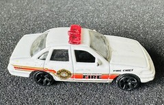 1996 Ford Crown Victoria Fire Chief Collectible 1/64 Scale Diecast Model White