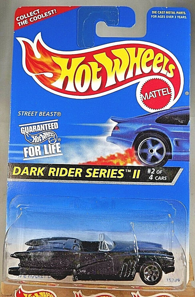 1996 Hot Wheels #401 Dark Rider Series II 2/4 STREET BEAST Black wDrk Chrome 7Sp