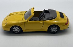 Welly Porsche 911 Carrera Cabriolet Yellow No.9722 4.5 Inches Open Top