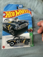 2025 Hot Wheels 1962 Corvette Gasser Super Treasure Hunt (STH) In Protector