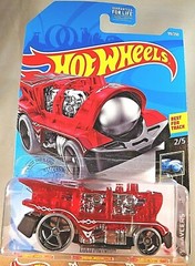 2021 Hot Wheels #99 X-Raycers 2/5 LOCO MOTORIN Trans Red-Black w/Gray Whls OH5Sp