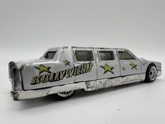 Vintage 1990 Hot Wheels Limozeen Limo Silver Hollywierd Stars 1:64 Diecast