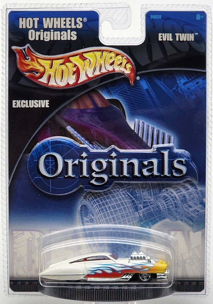 HOT WHEELS TARGET EXCLUSIVE ORIGINALS WHITE WITH FLAMES EVIL TWIN!!