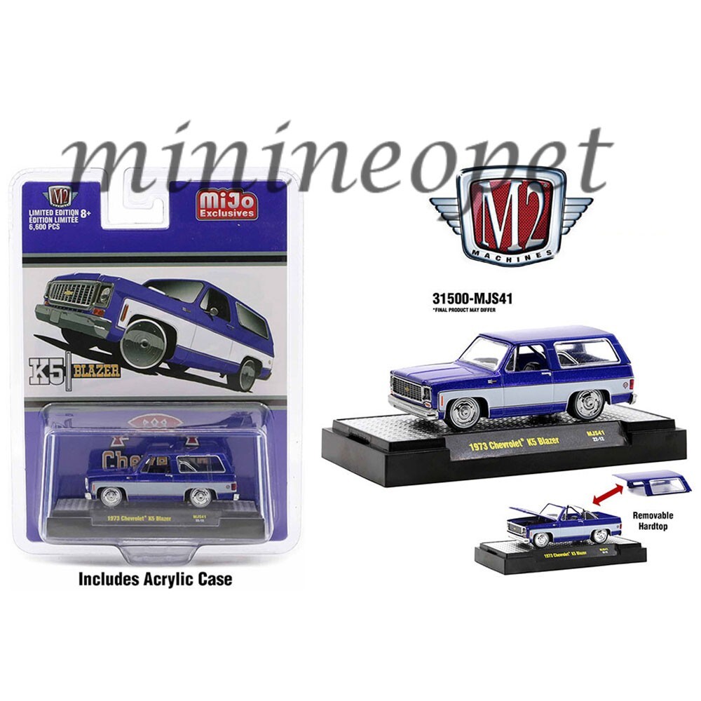M2 MACHINES 1973 CHEVY K5 BLAZER CUSTOM 1/64 PURPLE / WHITE 31500 MJS41