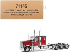 PETERBILT 589 TRUCK TRACTOR W/SLEEPER LEGENDARY RED 1/32 DIECAST MASTERS 71145