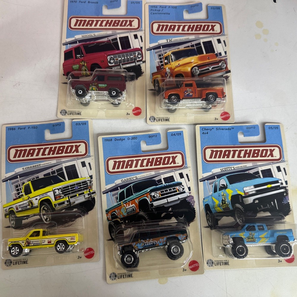 Matchbox Blue Collar Trucks Complete Set 2026 – Ford F-150, Silverado 4×4, etc!