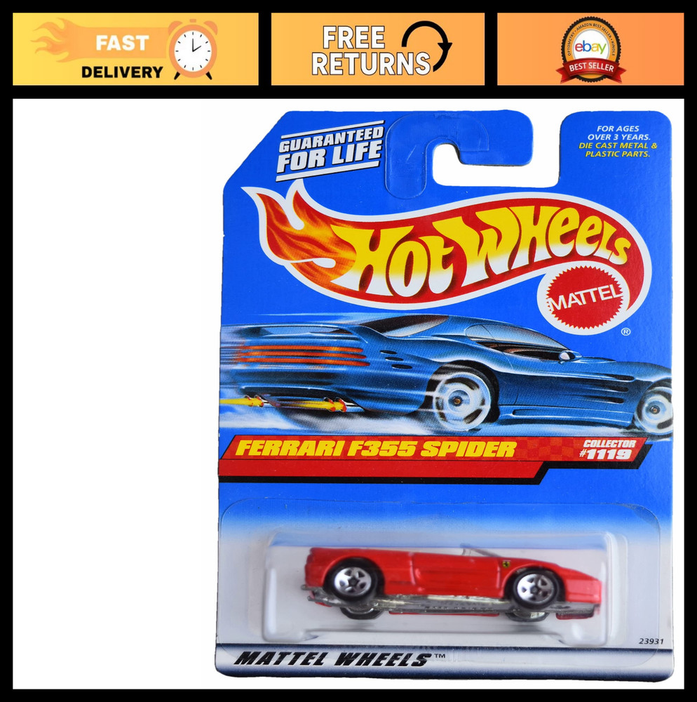 Hot Wheels Ferrari F355 Spider Red Diecast Model – Collector’s Item #1119