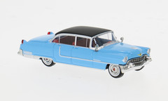 BREKINA 1955 CADILLAC FLEETWOOD BLUE / BLACK HO 1/87 PLASTIC