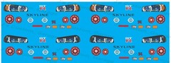 Skyline R34 light bundle white toner water slide decal For 1/64 custom diecast