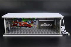 The Fast & Furious Hot Wheels Garage Theme 1:64 Model Diorama With LED Lighting