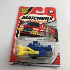 2002 Matchbox Diecast # 19 of 75 Blue and Yellow Super Dozer