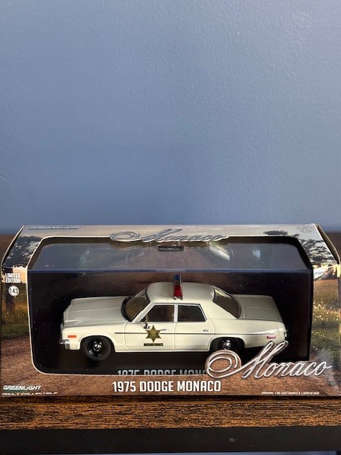 Greenlight 1/43 NIB Hazzard County 1975 Dodge Monaco “Dukes of Hazard”