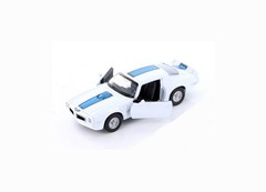 43735D 1972 PONTIAC FIREBIRD TRANS AM White Color. 1:34-Scale WELLY DIECAST CAR