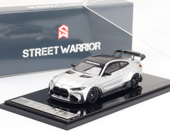 Street Warrior x Ghost Player 1/64 G82 M4 Widebody Silver Diecast Car Model