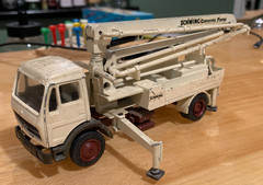 Rare Vintage NZG Mercedes Benz Diecast Schwing Concrete Pump Truck W. Germany