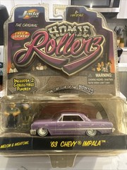 Jada Toys Homie Rollerz 1963 Purple Chevrolet Impala W Melon & Night Owl