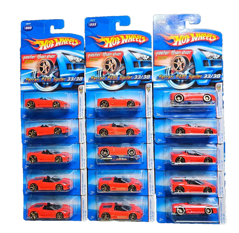 Hot Wheels 2006 Ferrari F430 Spider Red – Faster Than Ever Lot of 15 CASE FRESH