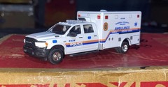 Kitbash 1/64 2022 Ram 5500 HD NASSAU COUNTY POLICE AMBULANCE 1of 1 Custom Made