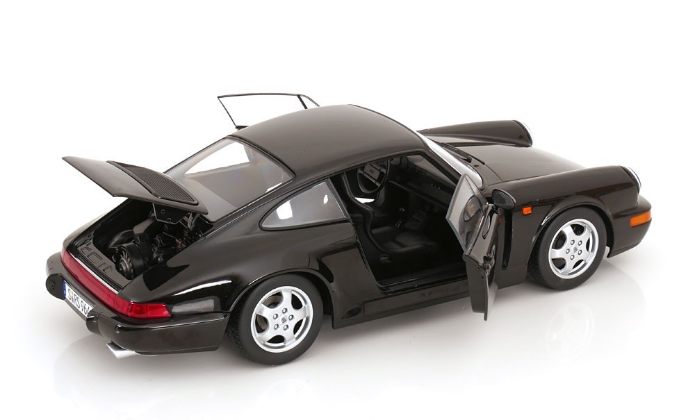 KK SCALE MODELS Porsche 911 (964) RS 1992 with Cup rims Black 1/12 Scale New!