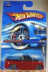 2005 Hot Wheels #119 Twenty + 4/5 SWITCHBACK Black-Maroon w/Chrome Pr5 Spokes
