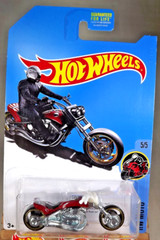 2017 Hot Wheels Treasure Hunt HW Moto 5/5 BLAST LANE Red w/Black MC3 Red Rims