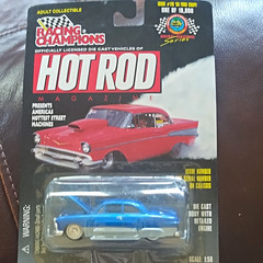 Racing Champions Hot Rod Mag Drag Racing 1950 Ford Coupe 1:58 Blue Unopened