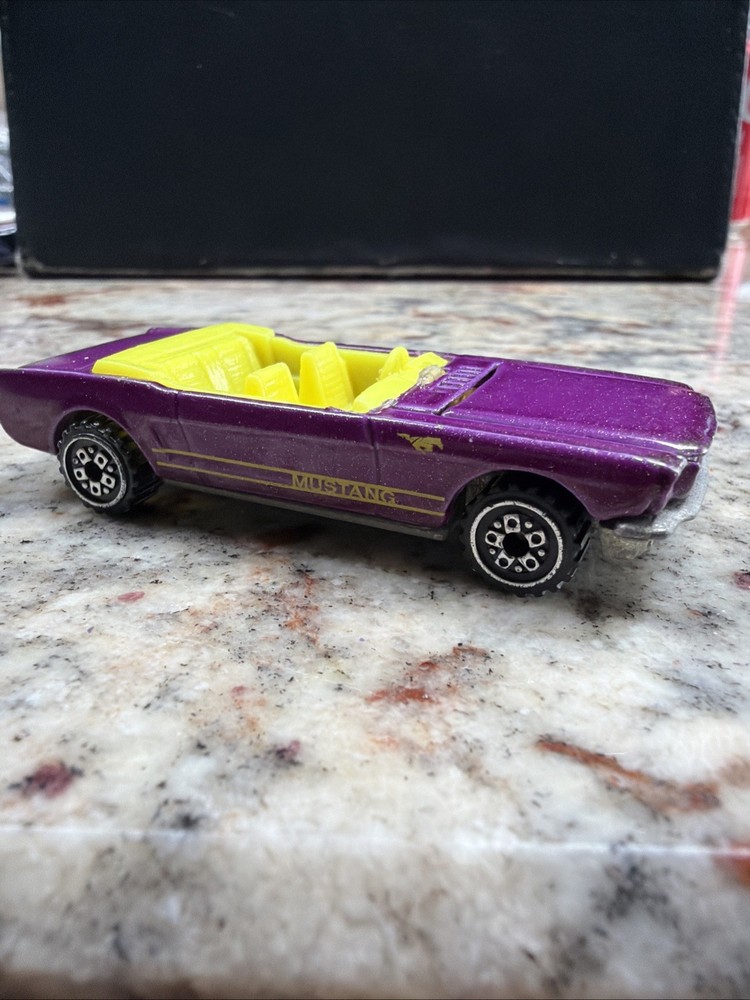 RARE 1983 Hot Wheels 1965 Ford Mustang Convertible – Purple Lime Green Yellow