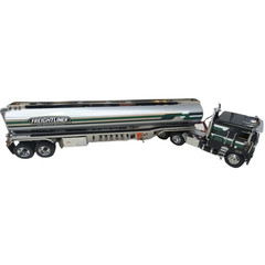 Franklin Mint 1:32 Freightliner Semi Truck Tractor Tanker Trailer Black Green