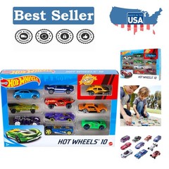 Hot Wheels Exclusive 10 Car Gift Pack – Ultimate 1:64 Scale Vehicle Collection