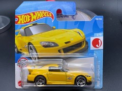 HOT WHEELS HONDA S2000 HW J-IMPORTS YELLOW GERMAN SHORT CARD WITH MINOR ISSUES