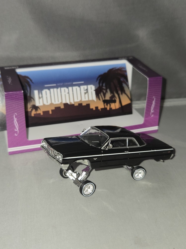 Lowrider 1:64 1964 Chevrolet Impala SS Lowrider Series Black Hydraulic