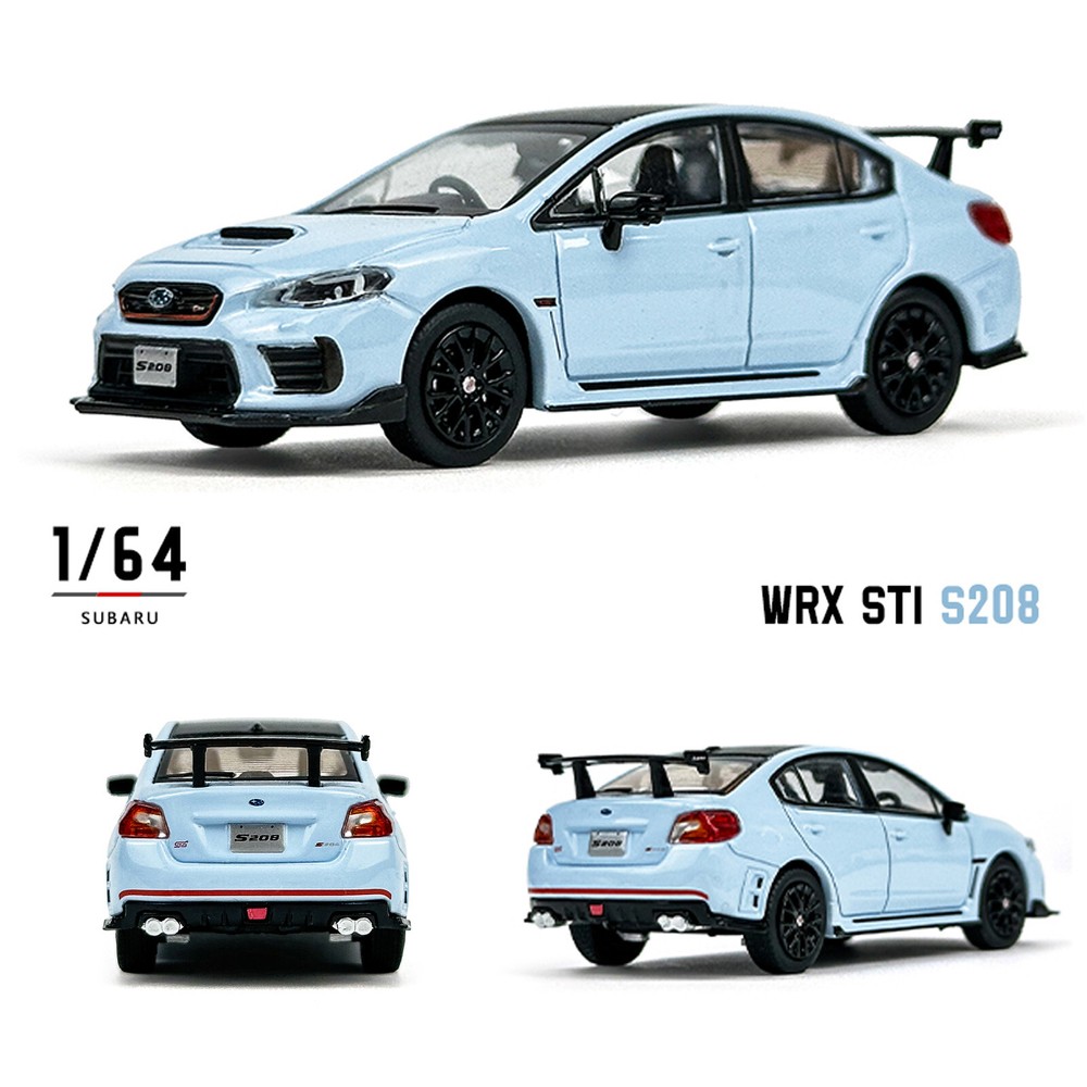 1/64 Scale Diecast Model Citroen JDM Subaru WRX STI S208 Paudi Car Miniature Toy