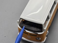 Volkswagen Type 2 Bus 1:64 Diecast Diorama Model VW Van Orange White Roof 2020