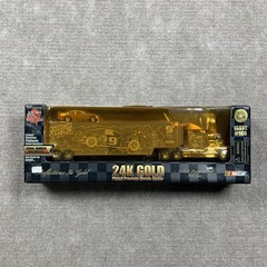 1999 Racing Champions 24K Gold Plated Transporter w/ Stock Car 1:64 #9 /1499