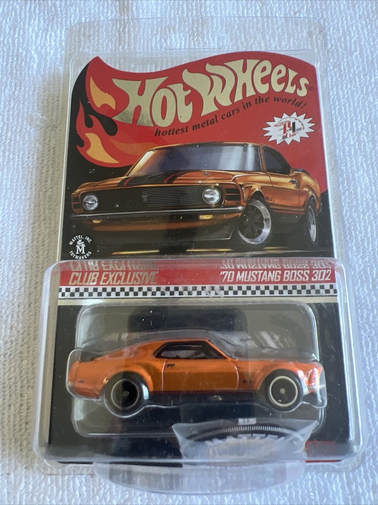 Hot Wheels Red Line Club Ford Mustang Boss 302 1970 Diecast Car – Orange