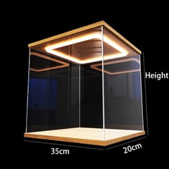 DIY Diorama Acrylic Display Case Ring LED Lighting for Action Figure Car Models