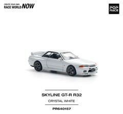 Pop Race Nissan GT-R R32 Crystal White 640157 1/64